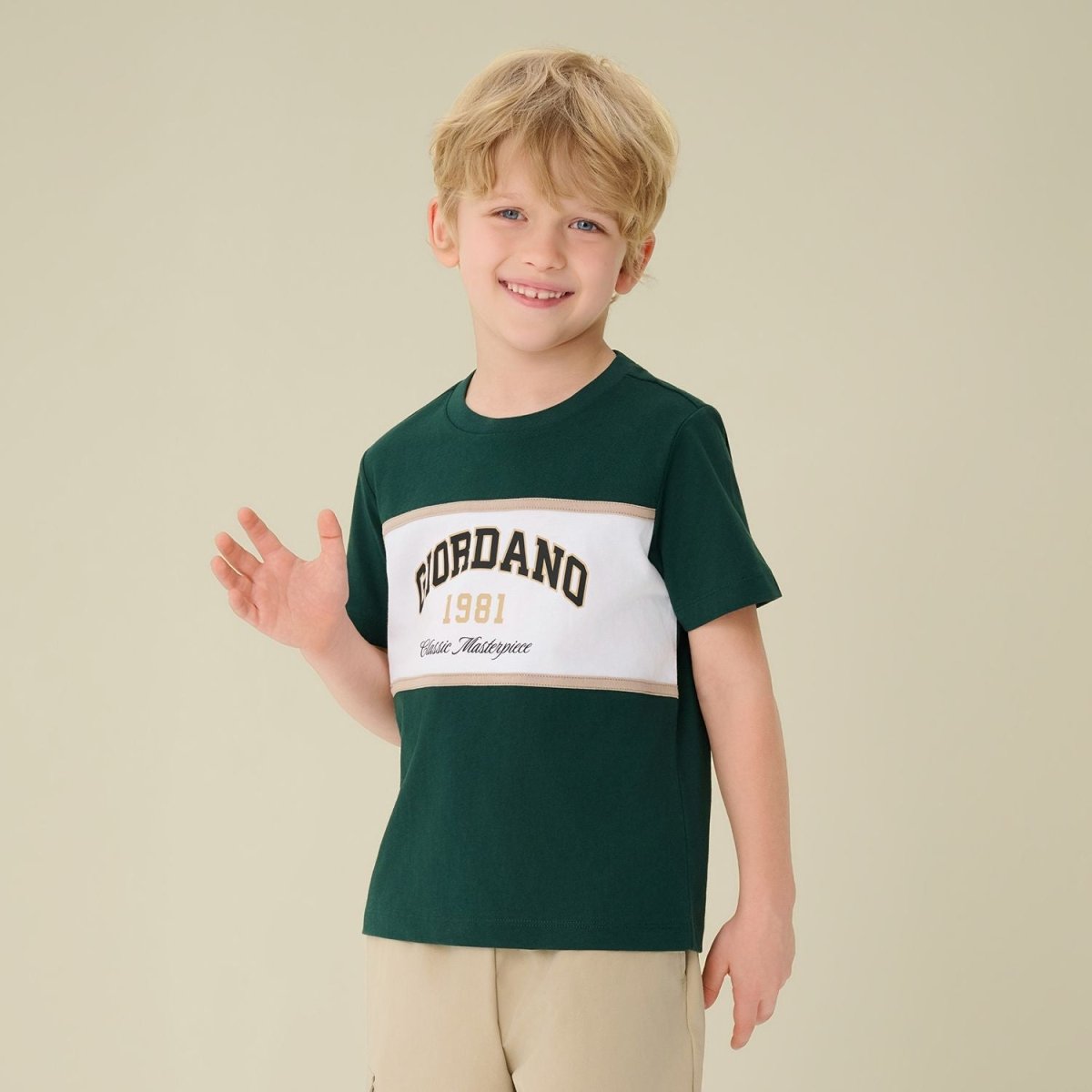 Giordano Kids' Regular Fit Classic Print Tee - first_variant_option_2 Premium Print Tee for Giordano