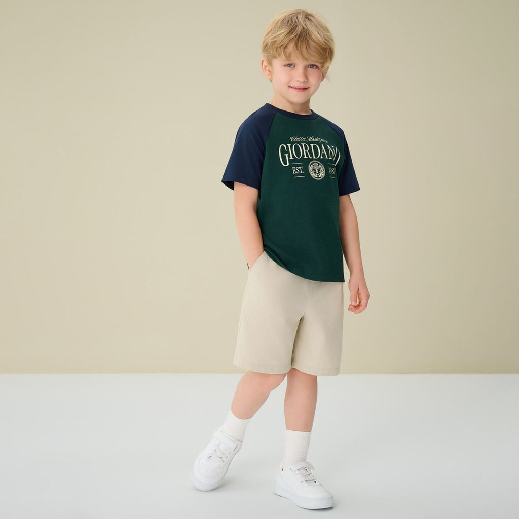 Giordano Kids' Regular Fit Classic Raglan Tee - first_variant_option_2 Premium Print Tee for Giordano