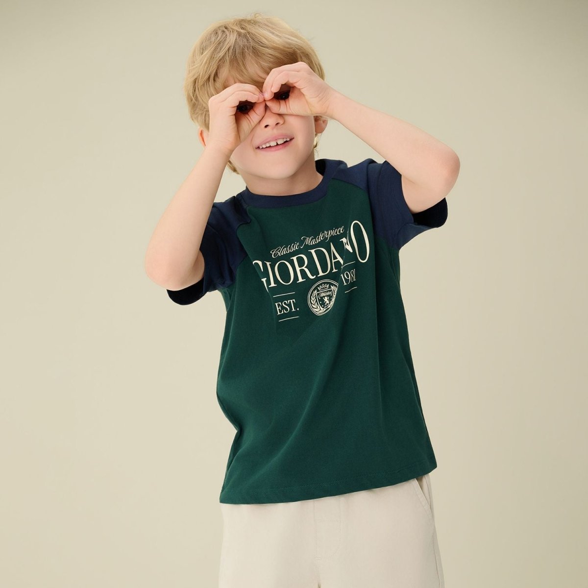Giordano Kids' Regular Fit Classic Raglan Tee - first_variant_option_2 Premium Print Tee for Giordano