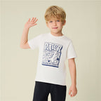 Giordano Kids’ Regular Fit Cotton Crew Neck Dino Print Tee - first_variant_option_2 Premium Print Tee for Giordano