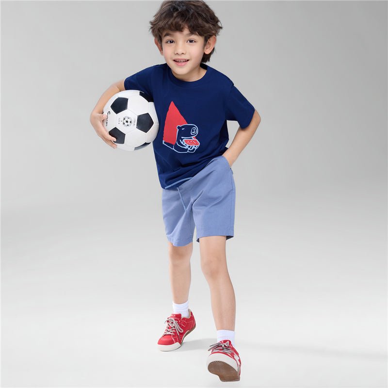 Giordano Kid's Regular Fit Cotton Crew Neck Printed Tee - Premium Print Tee