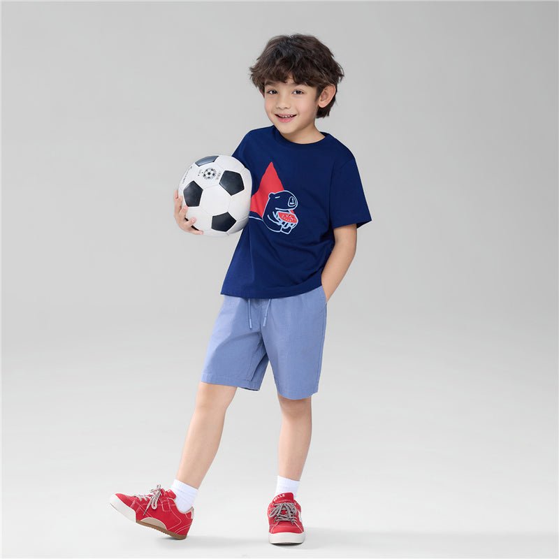 Giordano Kid's Regular Fit Cotton Crew Neck Printed Tee - Premium Print Tee