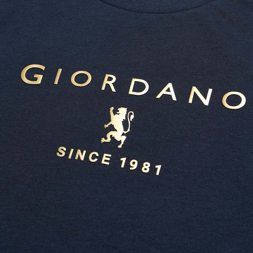 Giordano Kid's Regular Fit Cotton Crew Neck Printed Tee - Premium Print Tee