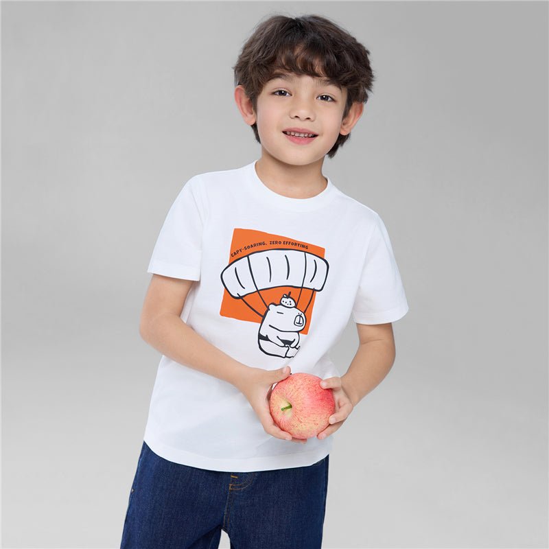 Giordano Kid's Regular Fit Cotton Crew Neck Printed Tee - first_variant_option_2 Premium Print Tee for Giordano