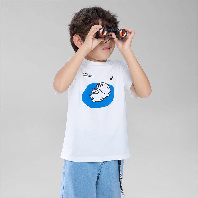 Giordano Kid's Regular Fit Cotton Crew Neck Printed Tee - first_variant_option_2 Premium Print Tee for Giordano