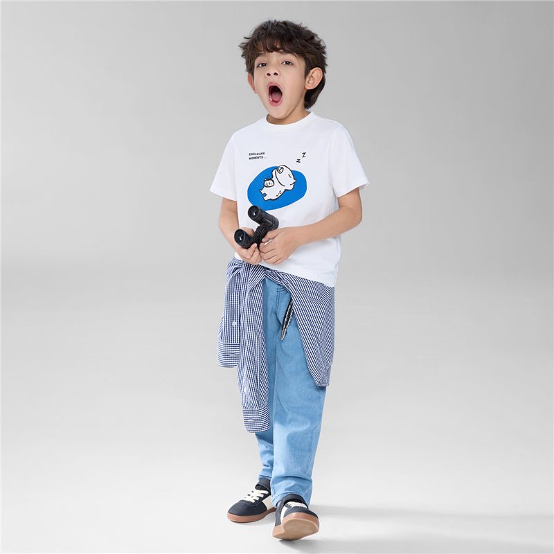Giordano Kid's Regular Fit Cotton Crew Neck Printed Tee - first_variant_option_2 Premium Print Tee for Giordano