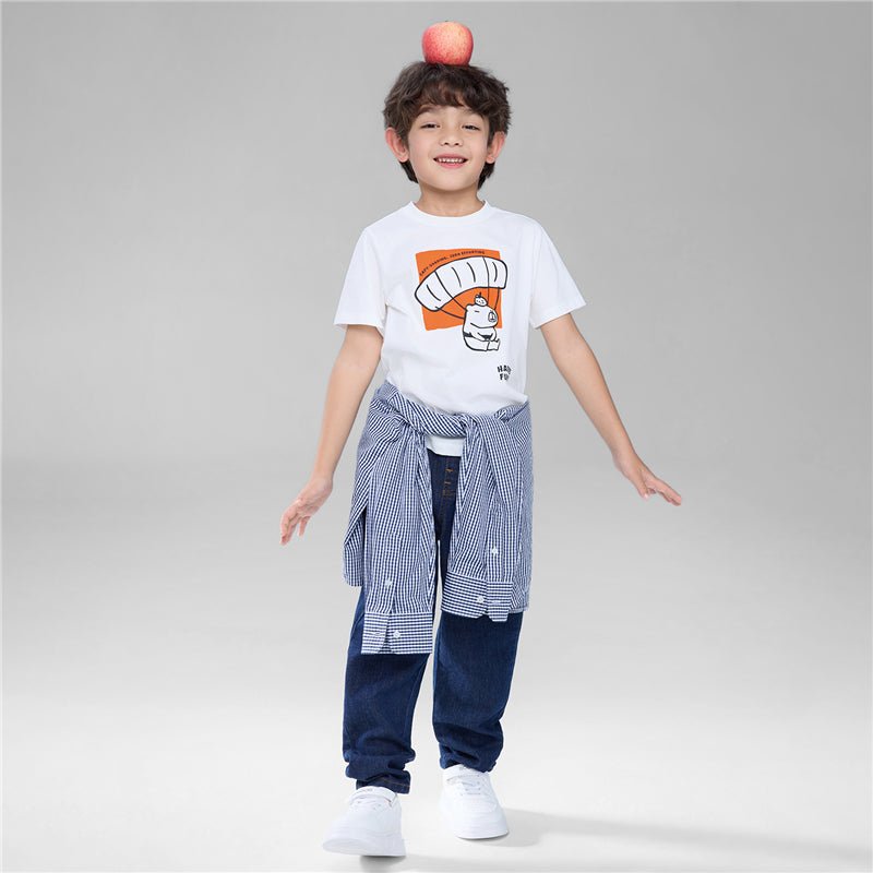 Giordano Kid's Regular Fit Cotton Crew Neck Printed Tee - first_variant_option_2 Premium Print Tee for Giordano