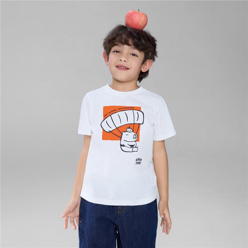 Giordano Kid's Regular Fit Cotton Crew Neck Printed Tee - first_variant_option_2 Premium Print Tee for Giordano