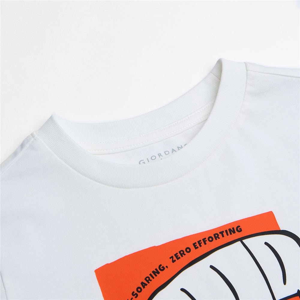 Giordano Kid's Regular Fit Cotton Crew Neck Printed Tee - first_variant_option_2 Premium Print Tee for Giordano