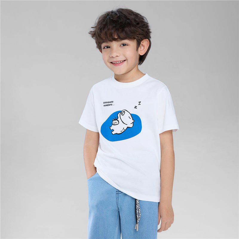 Giordano Kid's Regular Fit Cotton Crew Neck Printed Tee - first_variant_option_2 Premium Print Tee for Giordano