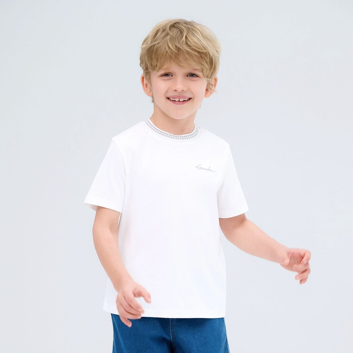 Giordano Kid's Regular Fit Crew Neck Liquid Touch Tee - first_variant_option_2 Premium Tee for Giordano