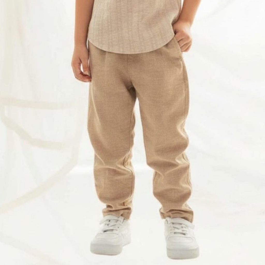 Giordano Kids' Regular Fit Linen Cotton Cropped Pants - first_variant_option_2 Premium for Giordano