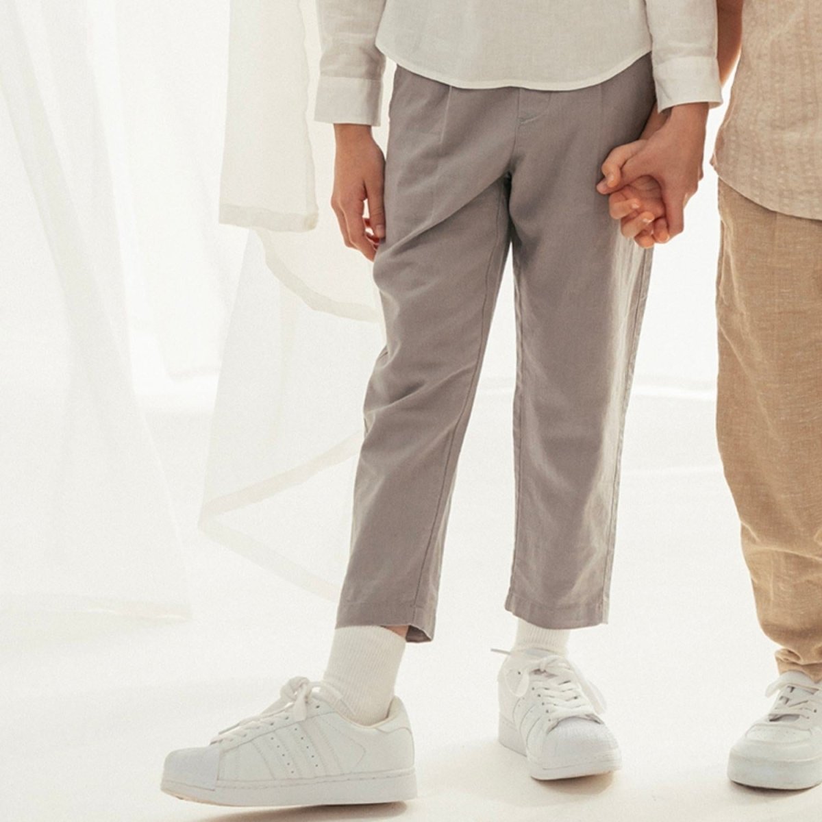 Giordano Kids' Regular Fit Linen Cotton Cropped Pants - first_variant_option_2 Premium for Giordano