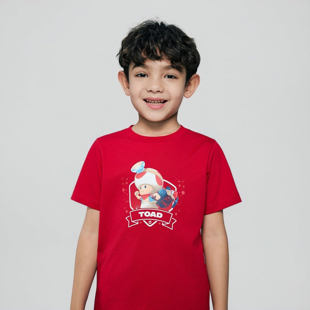 Giordano Kids Regular Mario Toad Graphic Tee - first_variant_option_2 Premium Print Tee for Giordano