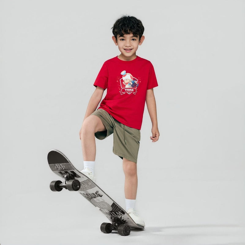 Giordano Kids Regular Mario Toad Graphic Tee - first_variant_option_2 Premium Print Tee for Giordano