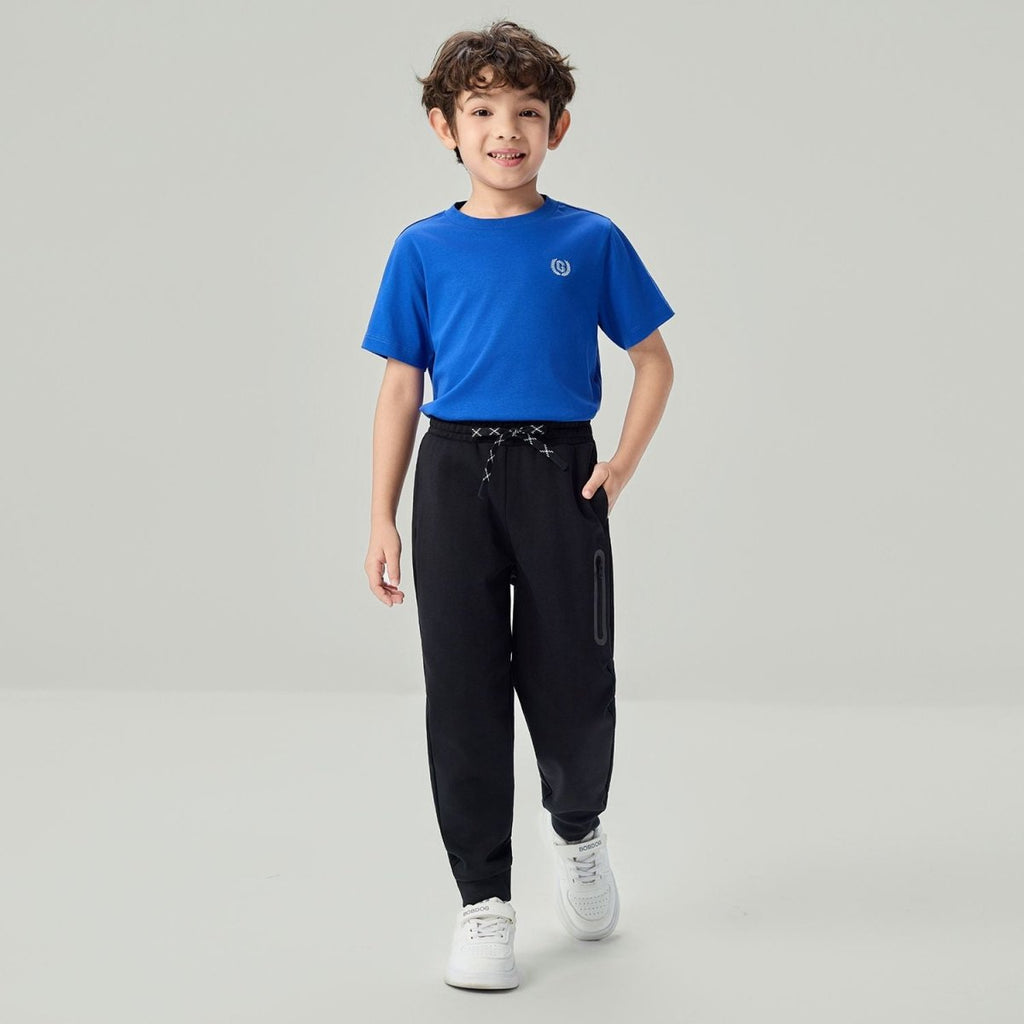 Giordano Kid's Regular Taper Stretch Interlock Jogger with Elastic Waist - Premium Joggers