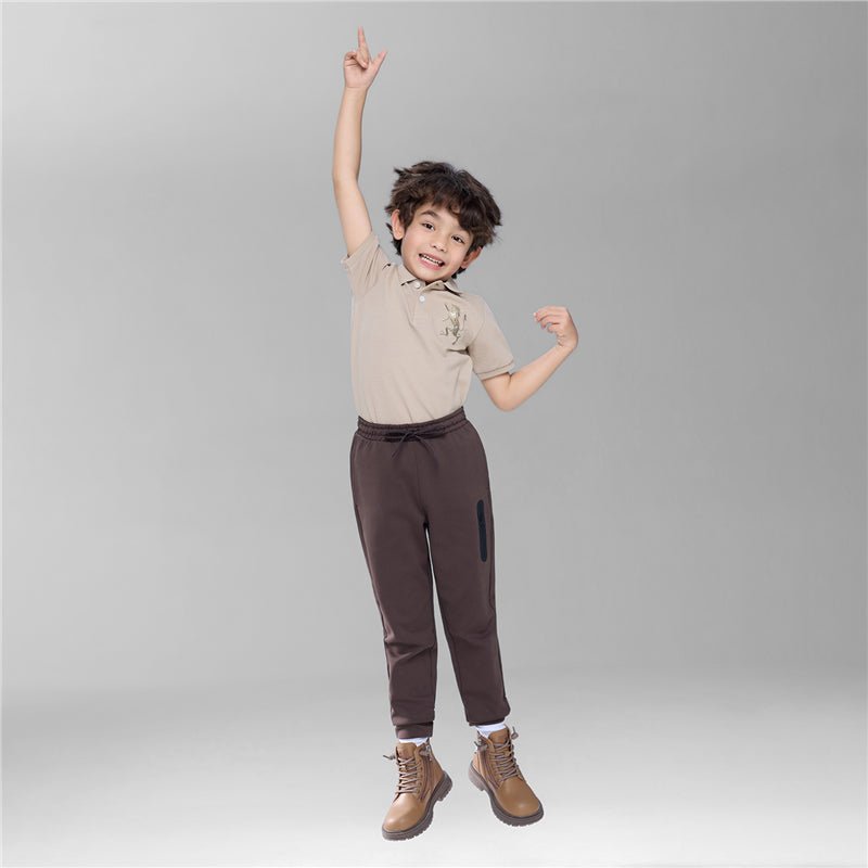 Giordano Kid's Regular Taper Stretch Interlock Jogger with Elastic Waist - first_variant_option_2 Premium Joggers for Giordano