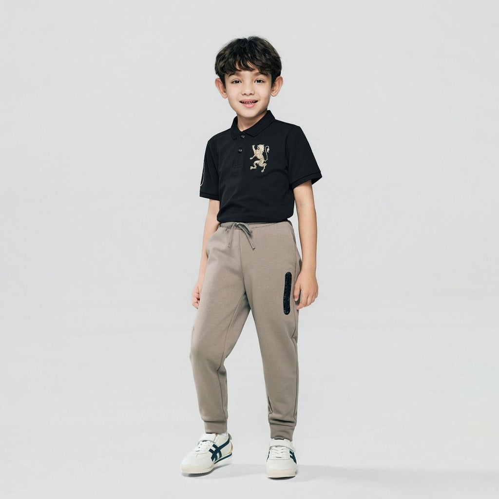 Giordano Kid's Regular Taper Stretch Interlock Jogger with Elastic Waist - first_variant_option_2 Premium Joggers for Giordano