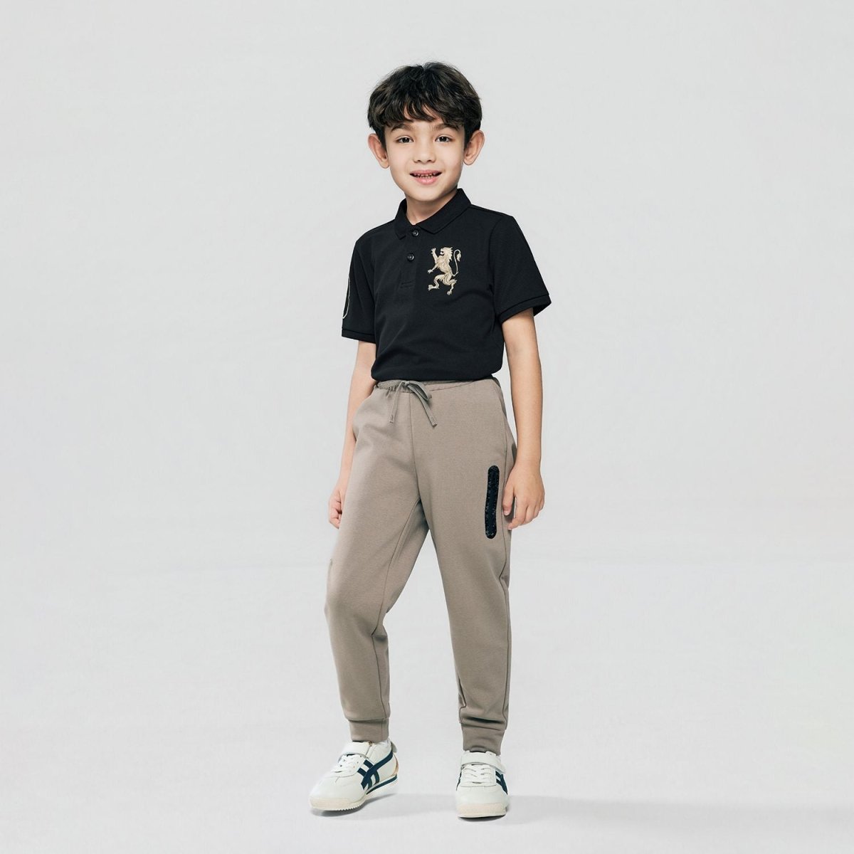 Giordano Kid's Regular Taper Stretch Interlock Jogger with Elastic Waist - first_variant_option_2 Premium Joggers for Giordano