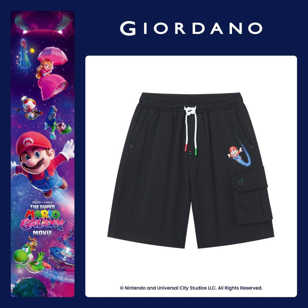 Giordano Kids Relaxed Mario Graphic Knit Shorts - first_variant_option_2 Premium Shorts for Giordano