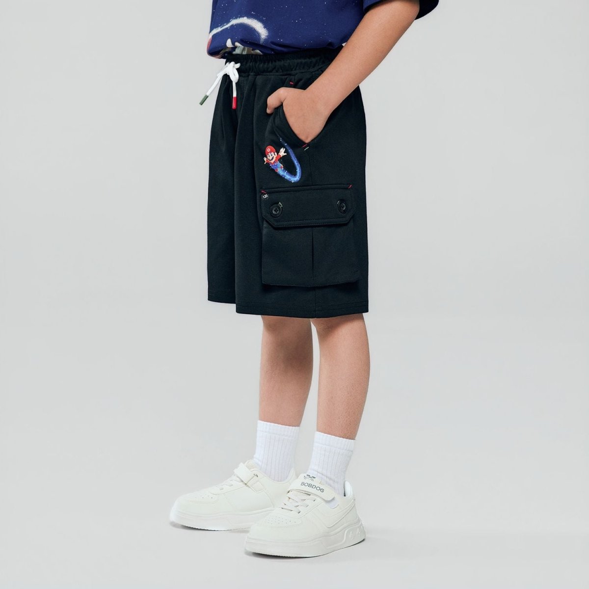 Giordano Kids Relaxed Mario Graphic Knit Shorts - first_variant_option_2 Premium Shorts for Giordano