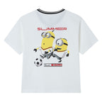 Giordano Kids Relaxed Minions V - Neck World Cup Tee - first_variant_option_2 Premium Print Tee for Giordano