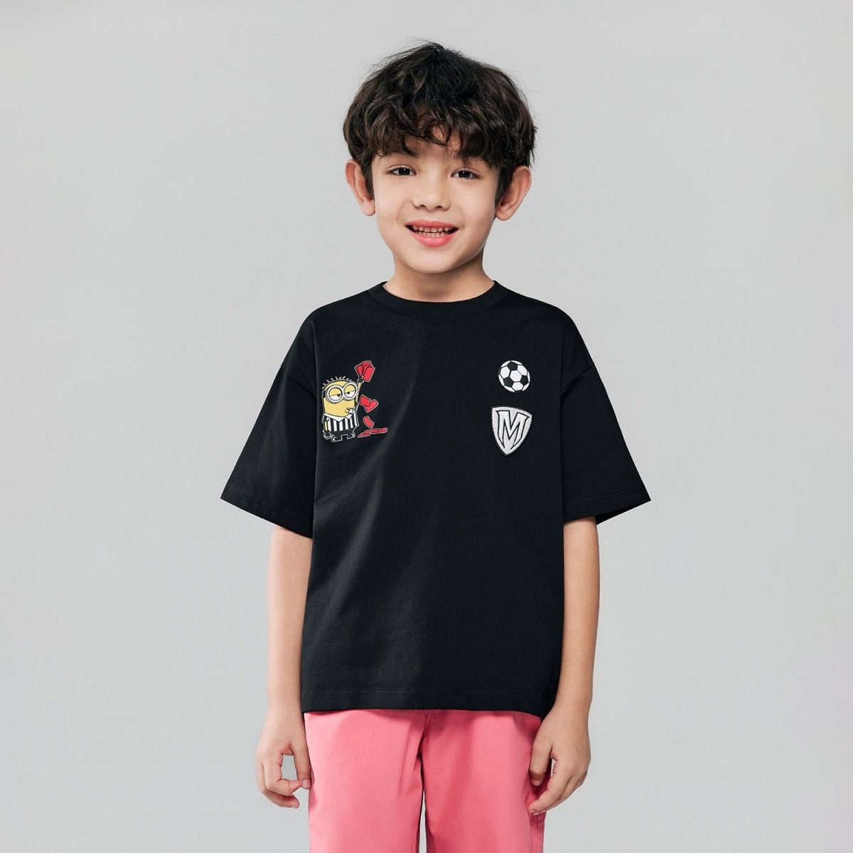 Giordano Kids Relaxed Minions World Cup Tee - first_variant_option_2 Premium Print Tee for Giordano