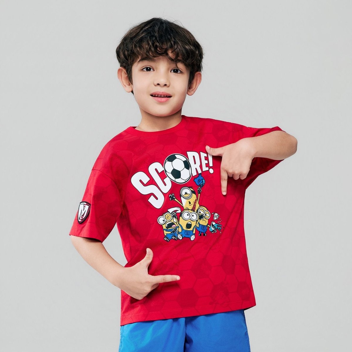 Giordano Kids Relaxed Minions World Cup Tee - first_variant_option_2 Premium Print Tee for Giordano