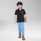 Giordano Kids’ Slim Fit Lion Embroidered Cotton Polo - Premium Polo