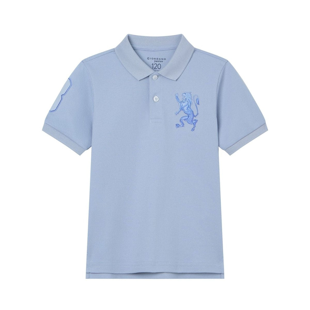 Giordano Kids’ Slim Fit Lion Embroidered Cotton Polo - first_variant_option_2 Premium Polo for Giordano