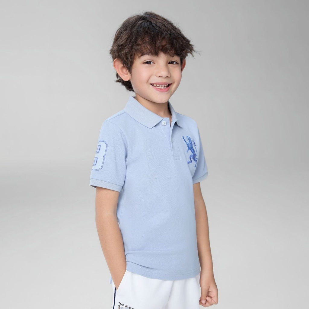 Giordano Kids’ Slim Fit Lion Embroidered Cotton Polo - first_variant_option_2 Premium Polo for Giordano