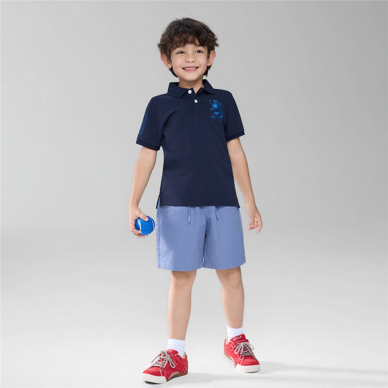 Giordano Kids’ Slim Fit Lion Embroidered Cotton Polo - first_variant_option_2 Premium Polo for Giordano