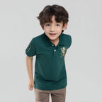 Giordano Kids’ Slim Fit Lion Embroidered Cotton Polo - first_variant_option_2 Premium Polo for Giordano