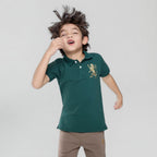Giordano Kids’ Slim Fit Lion Embroidered Cotton Polo - first_variant_option_2 Premium Polo for Giordano