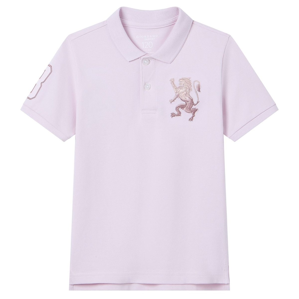 Giordano Kids’ Slim Fit Lion Embroidered Cotton Polo - first_variant_option_2 Premium Polo for Giordano