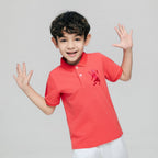 Giordano Kids’ Slim Fit Lion Embroidered Cotton Polo - Premium Polo