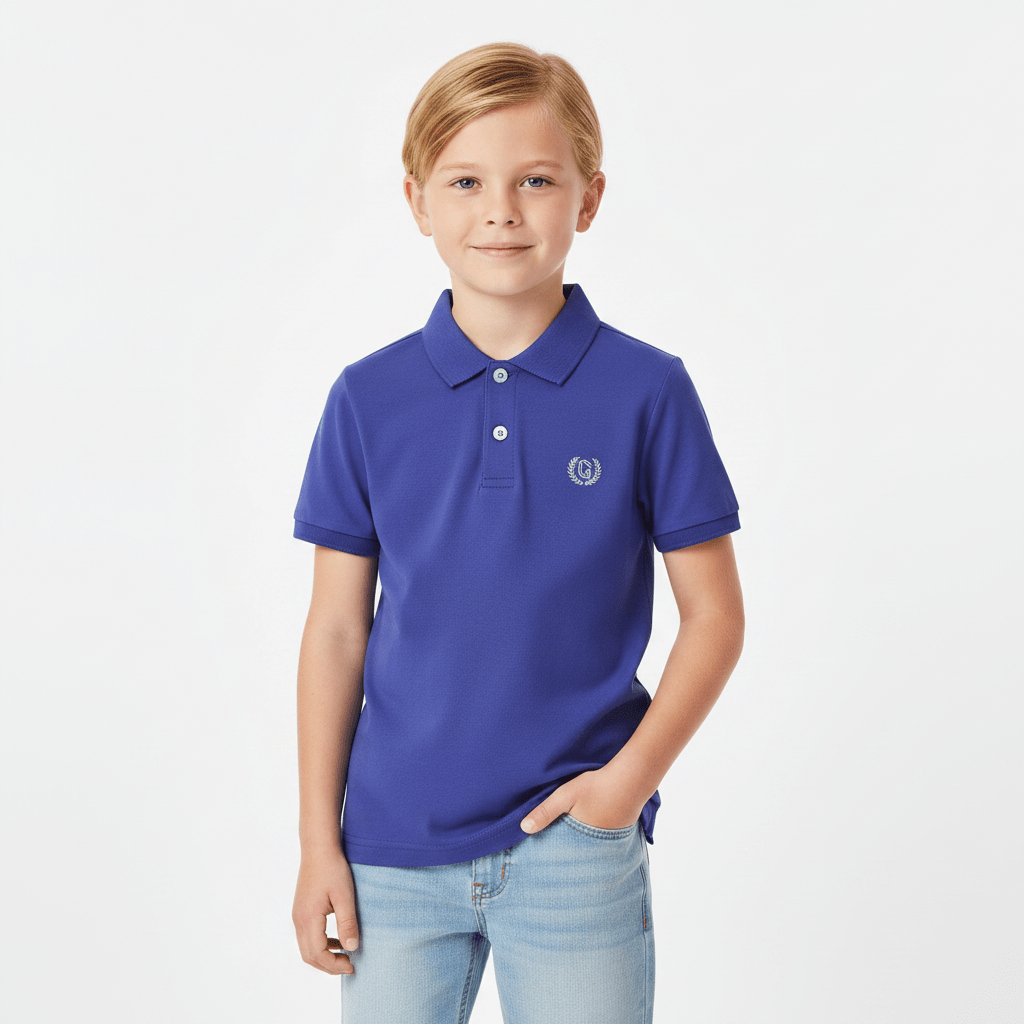 Giordano Kids' Slim Fit Liquid Touch Cotton Polo - Premium Polo
