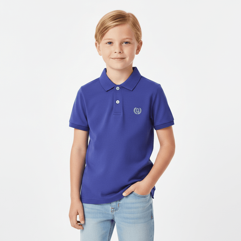 Giordano Kids' Slim Fit Liquid Touch Cotton Polo - Premium Polo