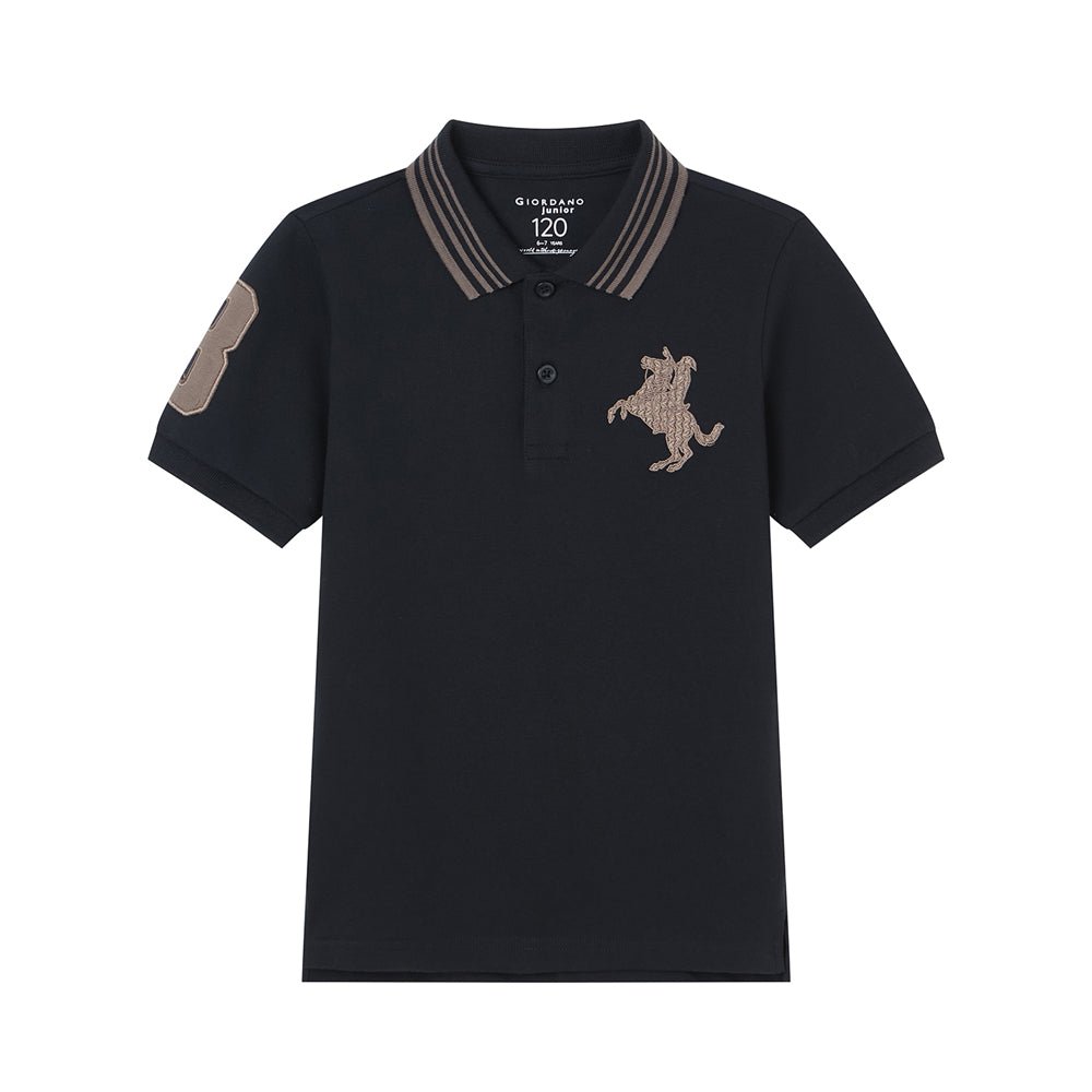 Giordano Kid's Slim Fit Napoleon Signature Polo - first_variant_option_2 Premium for Giordano