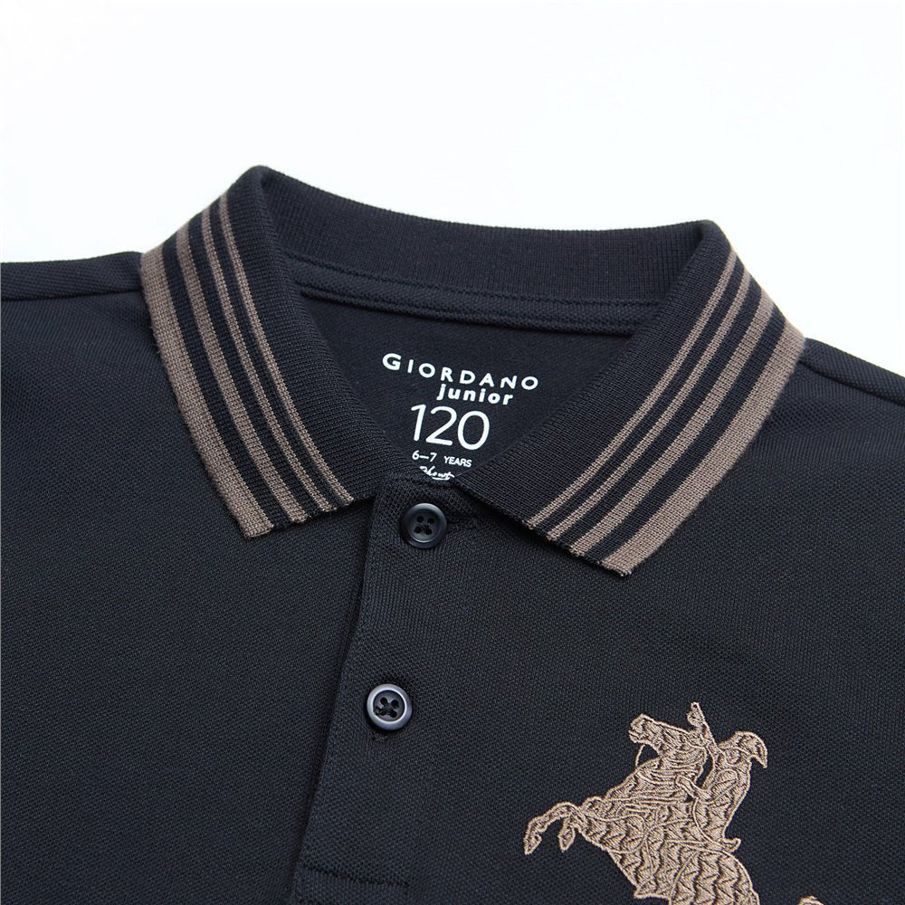 Giordano Kid's Slim Fit Napoleon Signature Polo - first_variant_option_2 Premium for Giordano