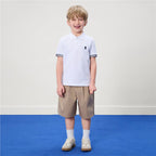 Giordano Kids’ Slim Pique Polo With Flat Knit Collar & Embroidery - first_variant_option_2 Premium Polo for Giordano