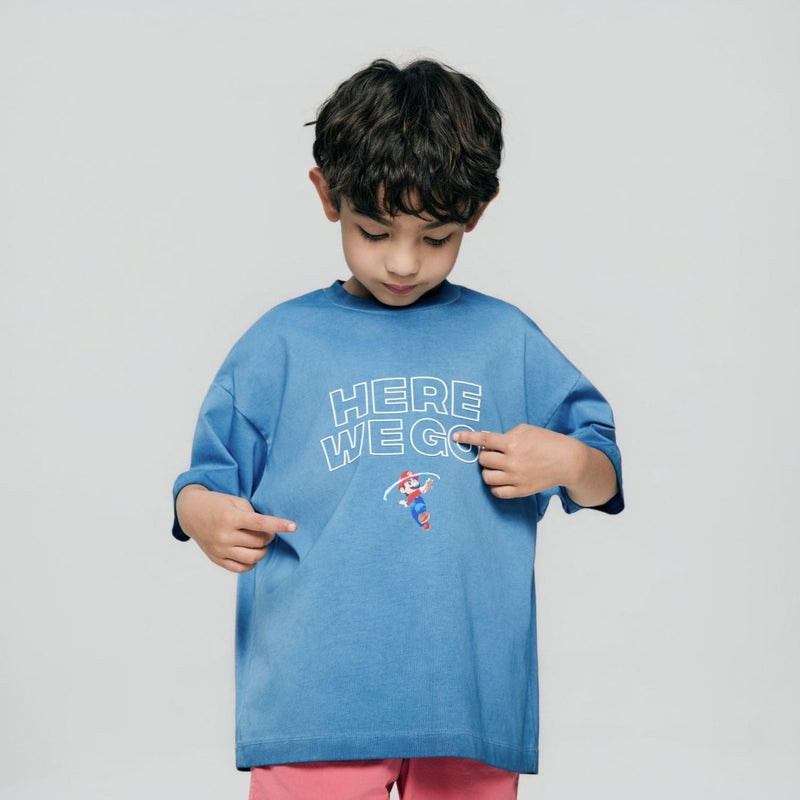 Giordano Kids Super Mario 3G Oversize Print Tee - first_variant_option_2 Premium Print Tee for Giordano