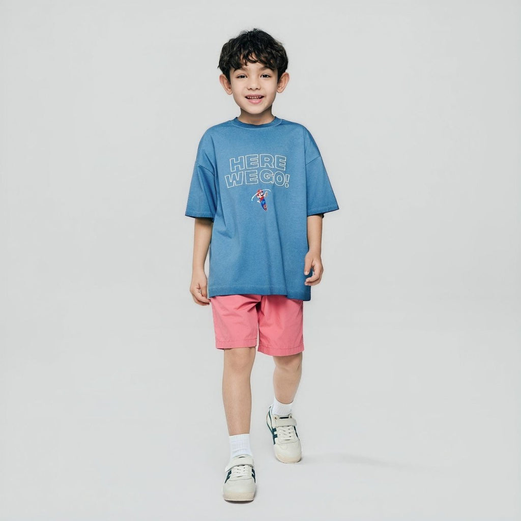 Giordano Kids Super Mario 3G Oversize Print Tee - first_variant_option_2 Premium Print Tee for Giordano