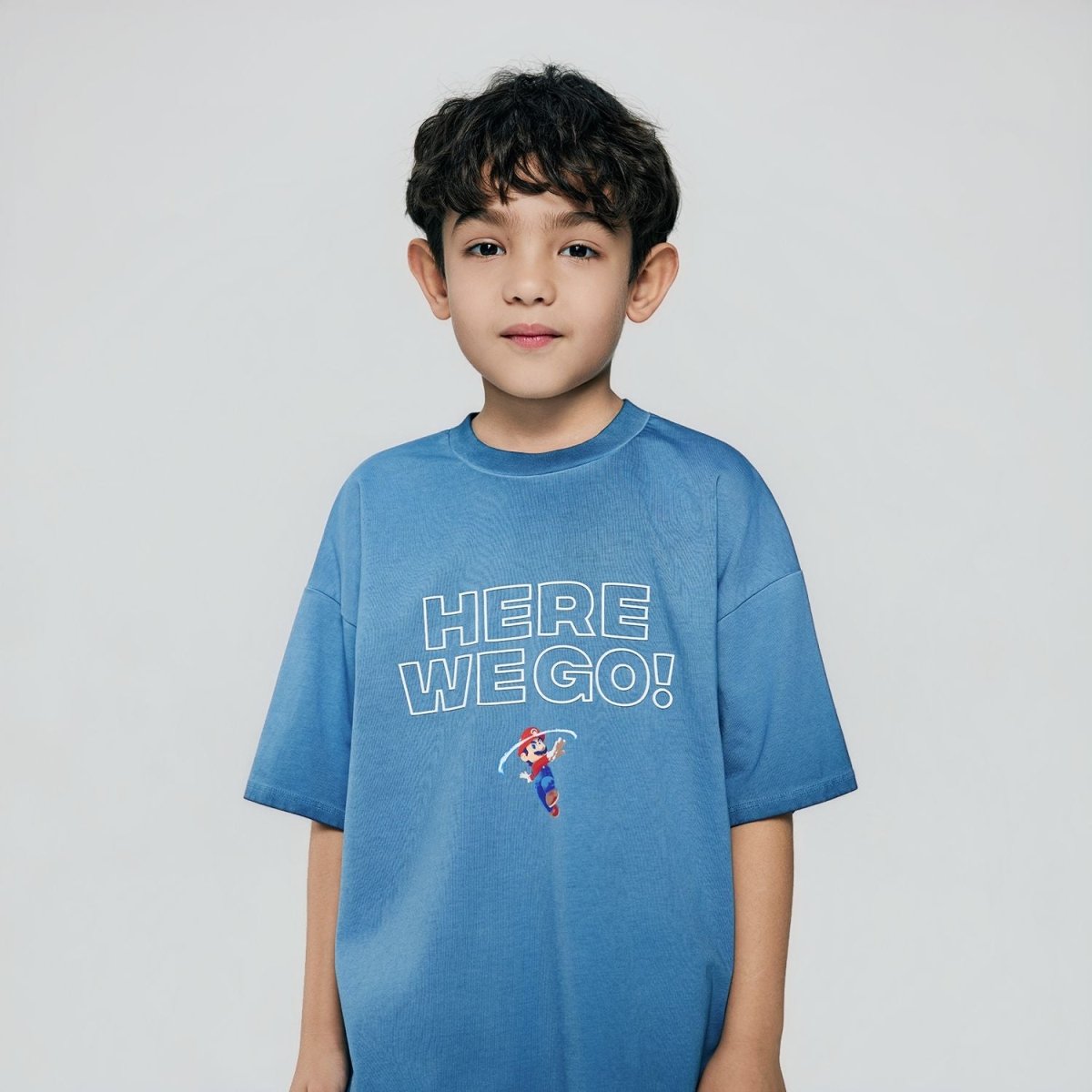 Giordano Kids Super Mario 3G Oversize Print Tee - first_variant_option_2 Premium Print Tee for Giordano