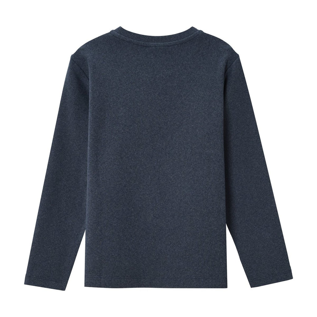 Giordano Kid's' Velour Crew Neck Long Sleeve Embroidery Tee - Premium Tee