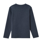 Giordano Kid's' Velour Crew Neck Long Sleeve Embroidery Tee - Premium Tee