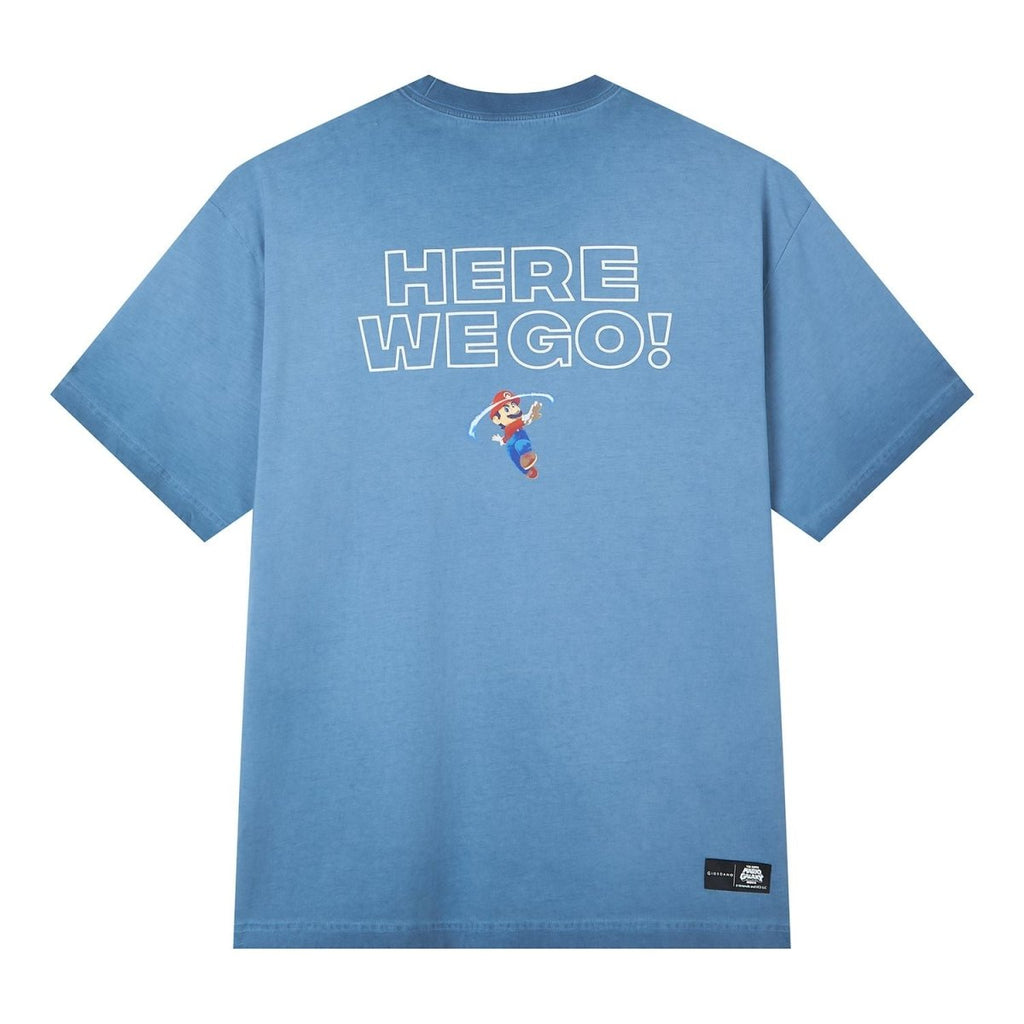 Giordano Men Loose Mario Slogan Back Graphic Tee - Premium Print Tee