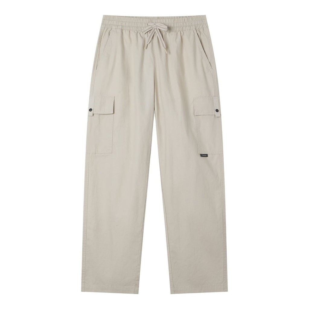 Giordano Men Loose Straight Cotton Cargo Khakis - Premium Pants