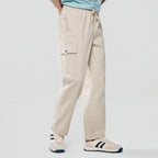 Giordano Men Loose Straight Cotton Cargo Khakis - Premium Pants