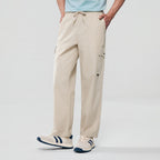 Giordano Men Loose Straight Cotton Cargo Khakis - Premium Pants